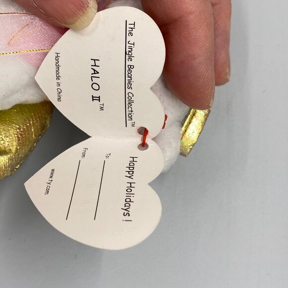 Ty Jingle Beanies Angel Bears Ornaments 2001 Halo 2002 Halo II 2003 Herald - Picture 5 of 16